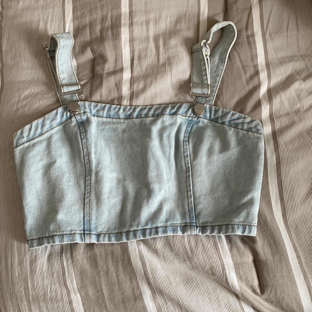 Denim crop top